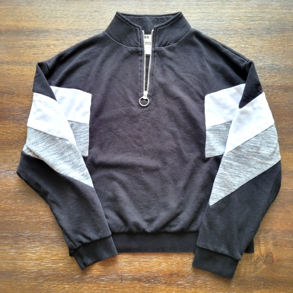 VS PINK Tricolor 1/4 zip Sweatshirt - Size Small